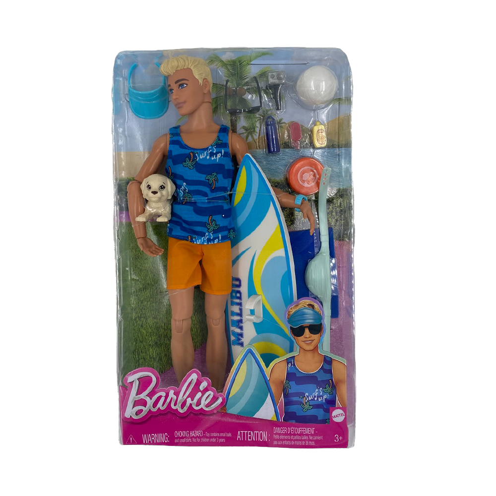 Barbie Malibu Surfer Ken – Sammlerfigur mit Surfboard