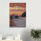 Gold Coast, Australien – Queensland-Küste mit Superbank Pointbreaks wie Snapper Rocks und Kirra. Kunstdruck auf Holz.