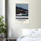 Mundaka, Spanien – Linke Flussmündungswelle im Baskenland, eine der längsten Barrels Europas. Kunstdruck auf Holz.