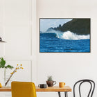 Fuerteventura, Spanien – Kanareninsel mit Vulkangestein-Reefbreaks im Norden und ganzjährig konstantem Atlantik-Swell. Poster im Metallrahmen.