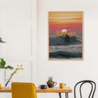 Kuta Beach, Bali (Indonesien) – Belebter Beachbreak im Süden Balis, klassischer Einsteiger-Spot mit weichen Wellen. Poster im Galerie-Holzrahmen.