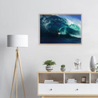 Margaret River, Australien – Westaustralische Region mit kräftigen Reefbreaks und mehreren Hai-relevanten Spots. Poster im Galerie-Holzrahmen.