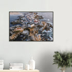 Peniche, Portugal – Halbinsel mit Supertubos-Beachbreak, Austragungsort der WSL Meo Rip Curl Pro Portugal. Poster im Metallrahmen.