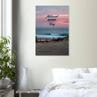 Seignosse, Frankreich – Dünenstrand in den Landes mit hohlen Beachbreaks und ausgeprägter Herbstsaison. Kunstdruck auf Alu-Dibond.