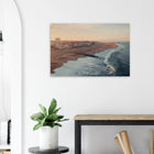 Hossegor, Frankreich – Beachbreak-Hotspot in den Landes, Austragungsort der WSL-Quiksilver-Pro-Wettkämpfe. Kunstdruck auf Holz.