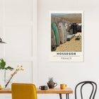 Hossegor, Frankreich – Beachbreak-Hotspot in den Landes, Austragungsort der WSL-Quiksilver-Pro-Wettkämpfe. Kunstdruck auf Holz.