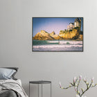 Biarritz, Frankreich – Mondäner Surfort am baskischen Atlantik, Wiege des europäischen Wellenreitens seit den 1950er-Jahren. Poster im Metallrahmen.