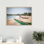 Arugam Bay, Sri Lanka – Rechter Pointbreak an der Ostküste Sri Lankas mit langer Saison von Mai bis September. Poster im Galerie-Holzrahmen.