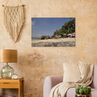 Padang Padang, Bali (Indonesien) – Linker Reefbreak auf der Bukit-Halbinsel, bekannt als balinesisches Pipeline-Pendant. Kunstdruck auf Holz.