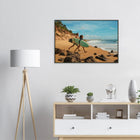Florianópolis, Brasilien – Insel in Santa Catarina mit über 40 Stränden und Heimspot brasilianischer Pro-Surfer. Poster im Metallrahmen.