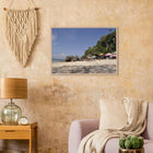 Padang Padang, Bali (Indonesien) – Linker Reefbreak auf der Bukit-Halbinsel, bekannt als balinesisches Pipeline-Pendant. Poster im Galerie-Holzrahmen.