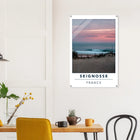 Seignosse, Frankreich – Dünenstrand in den Landes mit hohlen Beachbreaks und ausgeprägter Herbstsaison. Kunstdruck auf Acrylglas.