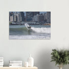 Mar del Plata, Argentinien – Atlantik-Badestadt südlich von Buenos Aires mit urbanen Beachbreaks und Pier-Wellen. Kunstdruck auf Alu-Dibond.