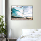 Hossegor, Frankreich – Beachbreak-Hotspot in den Landes, Austragungsort der WSL-Quiksilver-Pro-Wettkämpfe. Poster im Metallrahmen.