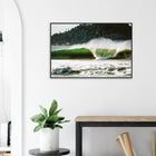 Florianópolis, Brasilien – Insel in Santa Catarina mit über 40 Stränden und Heimspot brasilianischer Pro-Surfer. Poster im Metallrahmen.