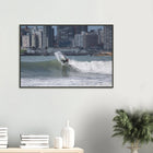 Mar del Plata, Argentinien – Atlantik-Badestadt südlich von Buenos Aires mit urbanen Beachbreaks und Pier-Wellen. Poster im Metallrahmen.