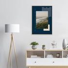 Ericeira, Portugal – World Surfing Reserve nördlich von Lissabon mit Reefbreaks wie Coxos und Ribeira d'Ilhas. Poster im Holzrahmen.
