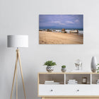Capbreton, Frankreich – Hafenstadt an der französischen Atlantikküste mit Gouf-Canyon vor der Küste und kräftigen Beachbreaks. Kunstdruck auf Alu-Dibond.