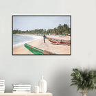 Arugam Bay, Sri Lanka – Rechter Pointbreak an der Ostküste Sri Lankas mit langer Saison von Mai bis September. Poster im Metallrahmen.