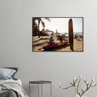 Mancora, Peru – Pazifik-Pointbreak im Norden Perus mit langen linken Wellen und warmem Wasser. Poster im Metallrahmen.