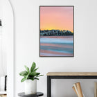 Bondi Beach, Australien – Ikonischer Stadtstrand im Osten Sydneys mit klassischem Beachbreak und Surfkultur-Geschichte. Poster im Metallrahmen.
