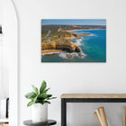 Torquay, Australien – Heimat der Bells Beach und Sitz der Surfmarken Rip Curl und Quiksilver in Victoria. Kunstdruck auf Holz.