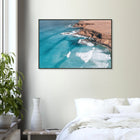 Fuerteventura, Spanien – Kanareninsel mit Vulkangestein-Reefbreaks im Norden und ganzjährig konstantem Atlantik-Swell. Poster im Metallrahmen.