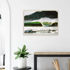 Florianópolis, Brasilien – Insel in Santa Catarina mit über 40 Stränden und Heimspot brasilianischer Pro-Surfer. Poster im Holzrahmen.