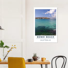 Bondi Beach, Australien – Ikonischer Stadtstrand im Osten Sydneys mit klassischem Beachbreak und Surfkultur-Geschichte. Kunstdruck auf Alu-Dibond.