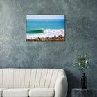 Peniche, Portugal – Halbinsel mit Supertubos-Beachbreak, Austragungsort der WSL Meo Rip Curl Pro Portugal. Poster im Metallrahmen.