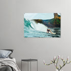 Montañita, Ecuador – Pazifik-Surferdorf an der Ruta del Sol mit rechtem Pointbreak und Backpacker-Szene. Kunstdruck auf Acrylglas.