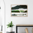 Florianópolis, Brasilien – Insel in Santa Catarina mit über 40 Stränden und Heimspot brasilianischer Pro-Surfer. Poster im Galerie-Holzrahmen.