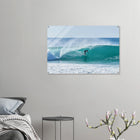 Siargao, Philippinen – Tropische Insel mit rechtem Reefbreak Cloud 9, Austragungsort der Siargao Cup. Kunstdruck auf Acrylglas.