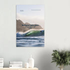 Punta de Lobos, Chile – Linker Pointbreak bei Pichilemu mit charakteristischen Felsnadeln Los Morros. Kunstdruck auf Alu-Dibond.