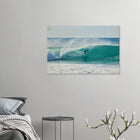 Siargao, Philippinen – Tropische Insel mit rechtem Reefbreak Cloud 9, Austragungsort der Siargao Cup. Kunstdruck auf Holz.
