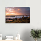 Jeffreys Bay, Südafrika – Supertubes-Pointbreak am Indischen Ozean, Austragungsort der WSL Corona Open J-Bay. Kunstdruck auf Acrylglas.
