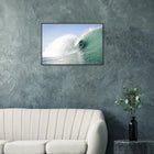 Seignosse, Frankreich – Dünenstrand in den Landes mit hohlen Beachbreaks und ausgeprägter Herbstsaison. Poster im Metallrahmen.