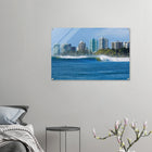 Gold Coast, Australien – Queensland-Küste mit Superbank Pointbreaks wie Snapper Rocks und Kirra. Kunstdruck auf Acrylglas.