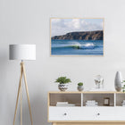 Newquay, England – Surfhauptstadt Cornwalls mit Fistral Beach und britischer Boardriders-Tradition. Poster im Holzrahmen.