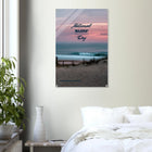 Seignosse, Frankreich – Dünenstrand in den Landes mit hohlen Beachbreaks und ausgeprägter Herbstsaison. Kunstdruck auf Acrylglas.