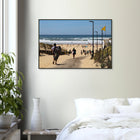 Moliets-et-Maa, Frankreich – Ruhiger Pinienwald-Strand in den Landes mit beständigem Atlantik-Swell für alle Levels. Poster im Metallrahmen.