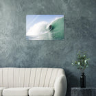 Seignosse, Frankreich – Dünenstrand in den Landes mit hohlen Beachbreaks und ausgeprägter Herbstsaison. Kunstdruck auf Acrylglas.