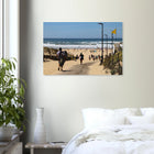 Moliets-et-Maa, Frankreich – Ruhiger Pinienwald-Strand in den Landes mit beständigem Atlantik-Swell für alle Levels. Kunstdruck auf Alu-Dibond.