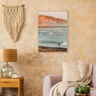Ericeira, Portugal – World Surfing Reserve nördlich von Lissabon mit Reefbreaks wie Coxos und Ribeira d'Ilhas. Poster im Galerie-Holzrahmen.