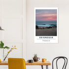 Seignosse, Frankreich – Dünenstrand in den Landes mit hohlen Beachbreaks und ausgeprägter Herbstsaison. Kunstdruck auf Alu-Dibond.