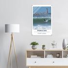 Peniche, Portugal – Halbinsel mit Supertubos-Beachbreak, Austragungsort der WSL Meo Rip Curl Pro Portugal. Kunstdruck auf Acrylglas.