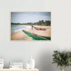 Arugam Bay, Sri Lanka – Rechter Pointbreak an der Ostküste Sri Lankas mit langer Saison von Mai bis September. Poster im Holzrahmen.