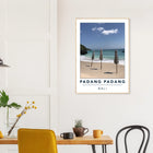 Padang Padang, Bali (Indonesien) – Linker Reefbreak auf der Bukit-Halbinsel, bekannt als balinesisches Pipeline-Pendant. Poster im Holzrahmen.