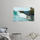 Montañita, Ecuador – Pazifik-Surferdorf an der Ruta del Sol mit rechtem Pointbreak und Backpacker-Szene. Kunstdruck auf Alu-Dibond.