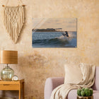 Busua, Ghana – Westafrikanisches Fischerdorf an der Goldküste mit konstantem Beachbreak und Surfschulen. Kunstdruck auf Acrylglas.
